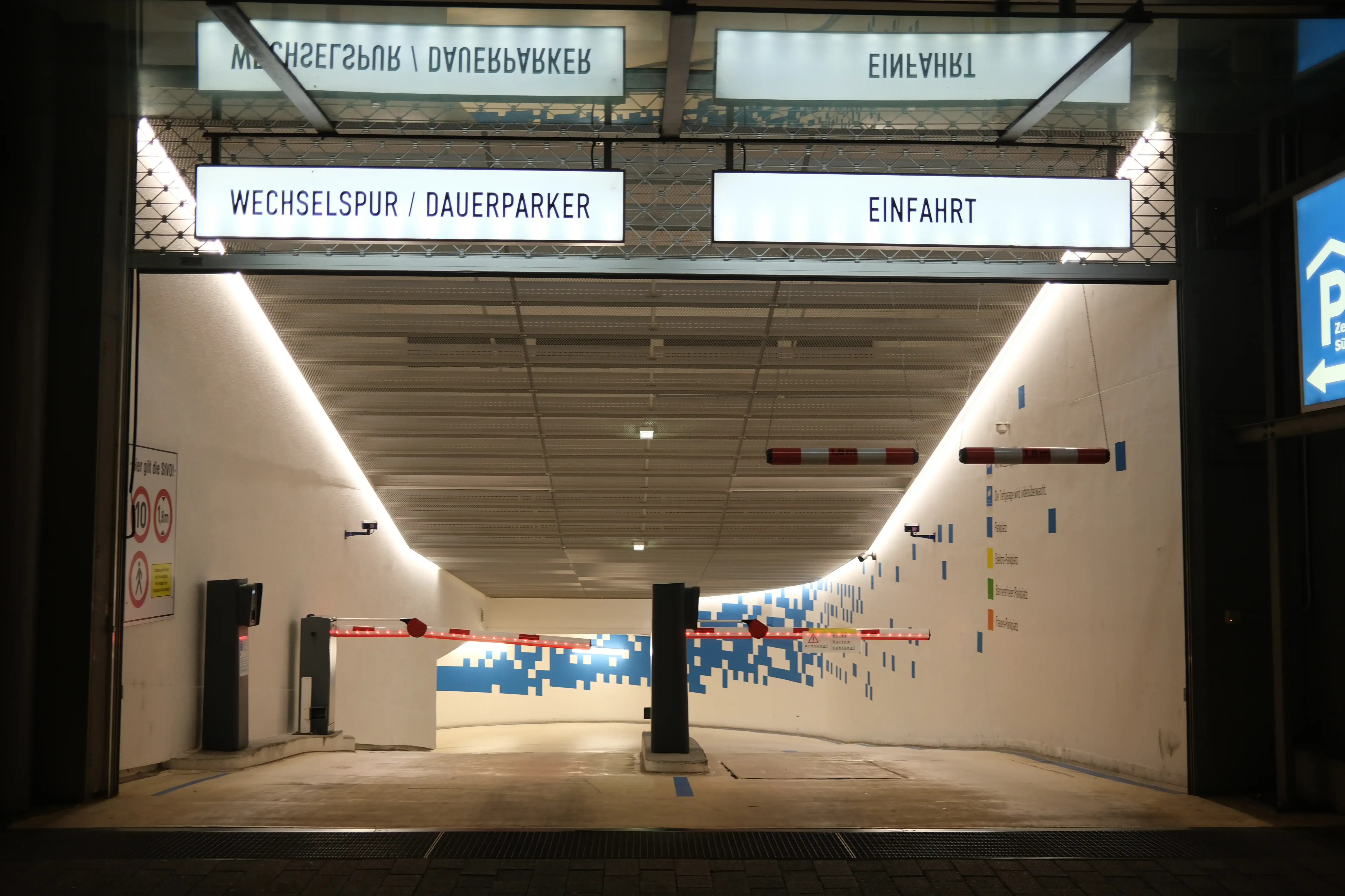 Underground parking entry