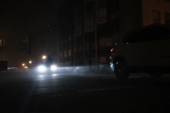 Light beam of a car.